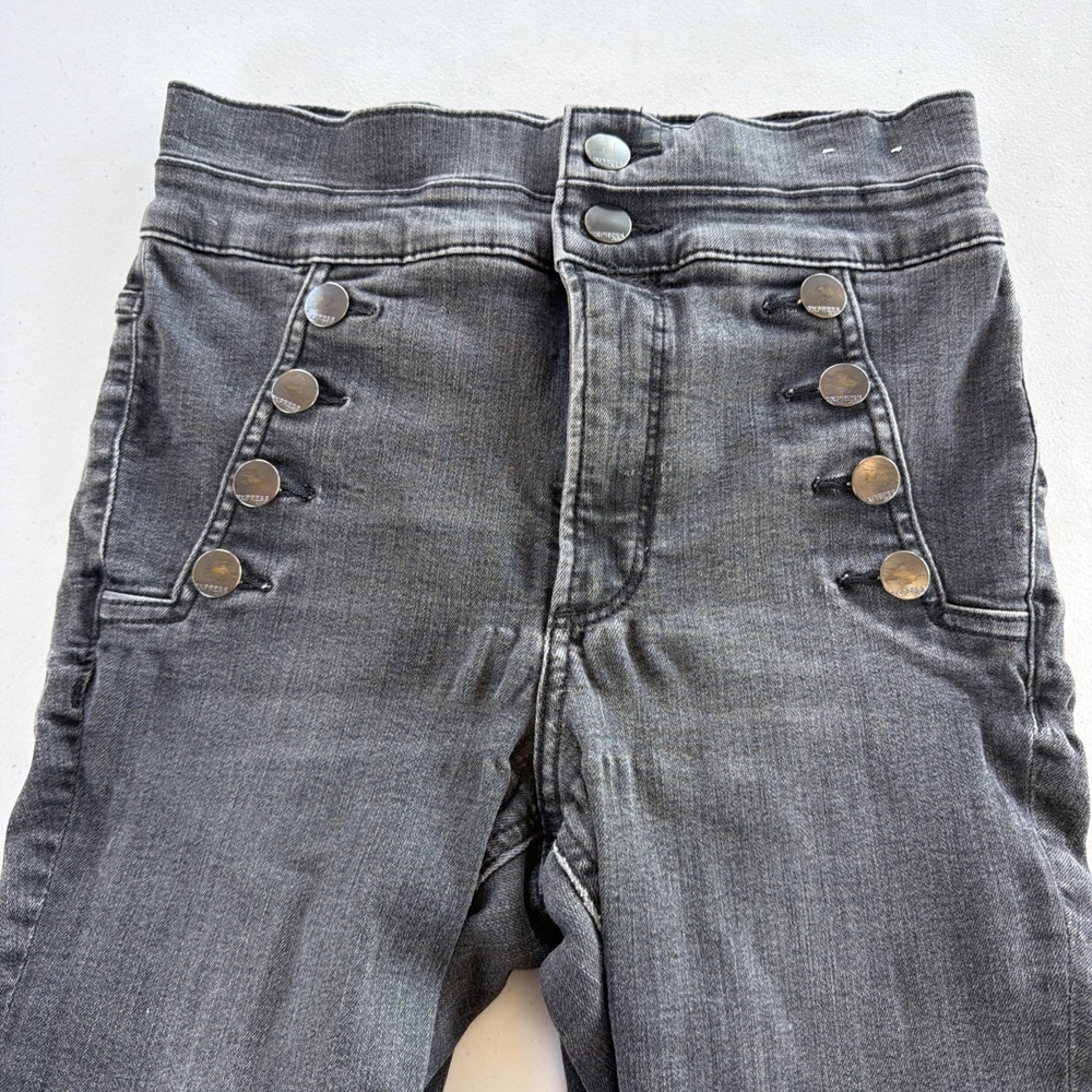 Express Womens Super High Rise Jegging Charcoal Zip Size 4R - Picture 3 of 6